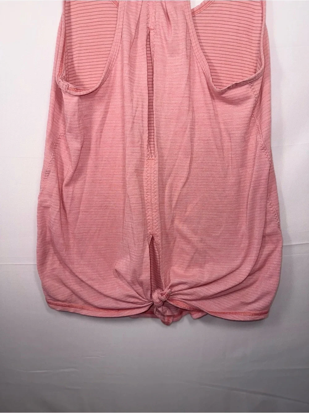 Lululemon Women's Pink Strip Racerback Tank Top Size 6 / Small
